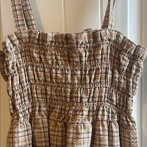 Brixton Plaid Dress in Pink and Green